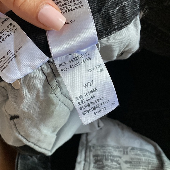 Levi’s 501 black denim short size 27 - Picture 4 of 6